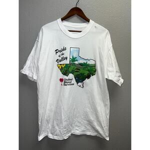 Vintage Pride Of The Valley Shirt Texas United Blood Services White State Tee XL